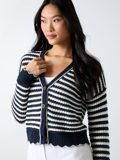 Striped sweater cardigan