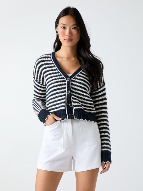 Striped sweater cardigan