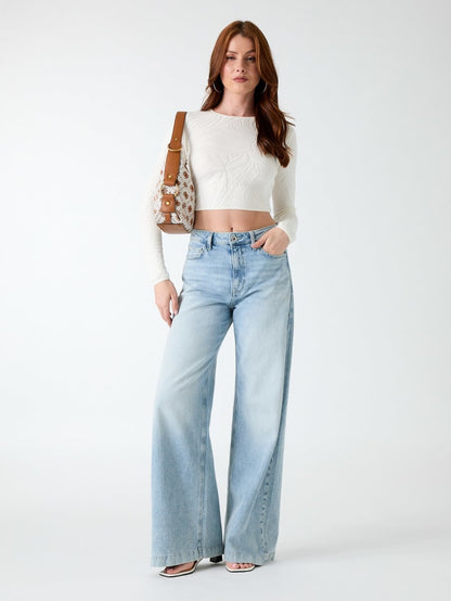 Jacquard cropped top