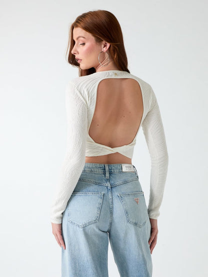 Jacquard cropped top
