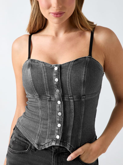 Denim bustier