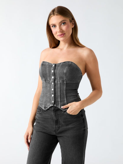Denim bustier