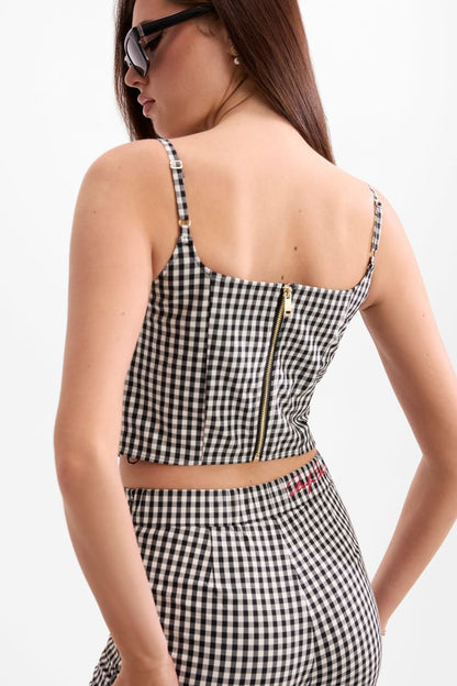 Printed corset top