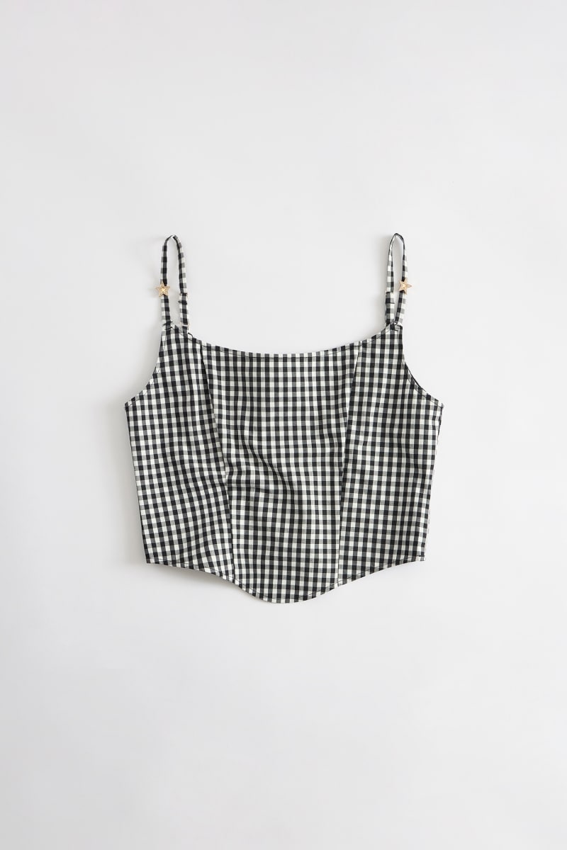 Printed corset top