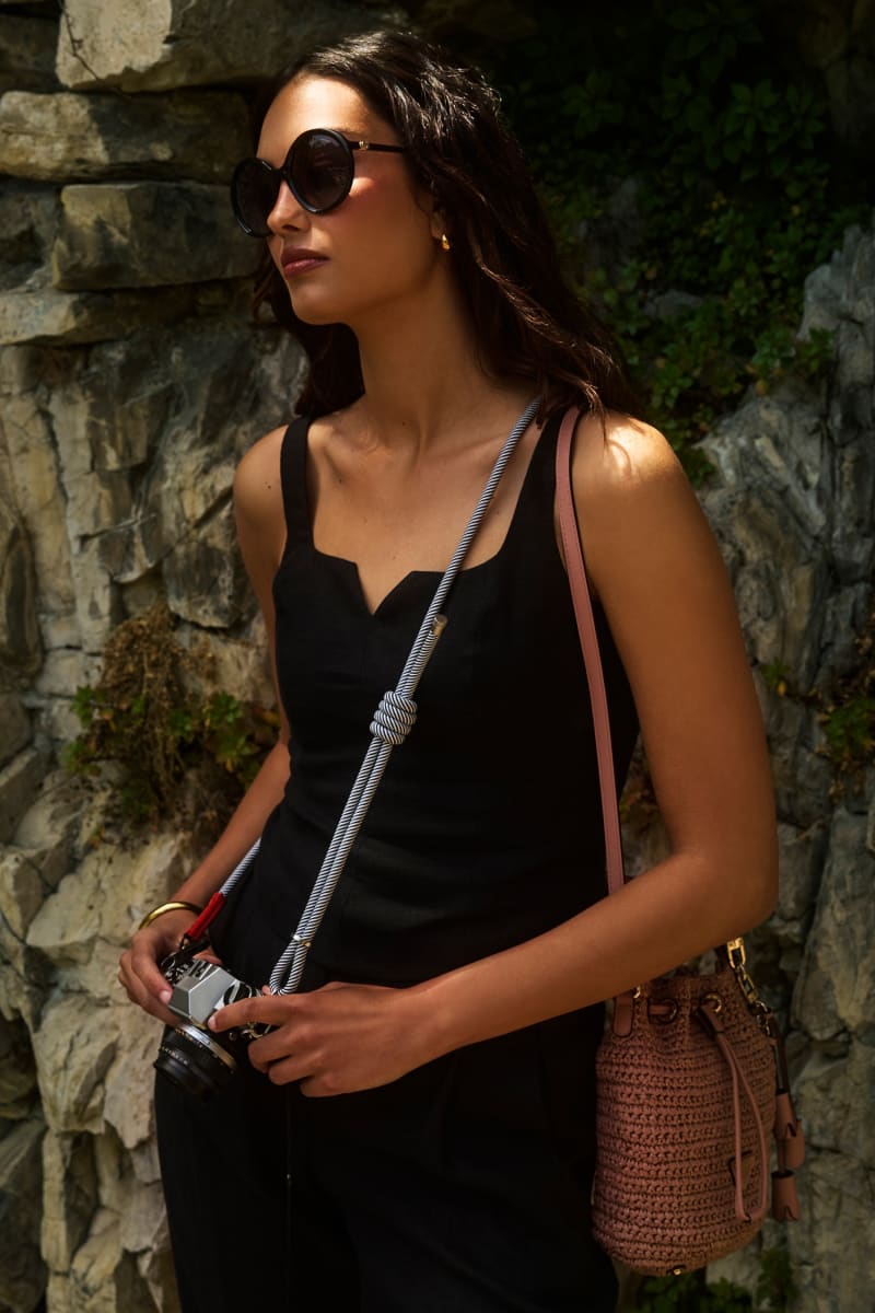 Open-back linen top