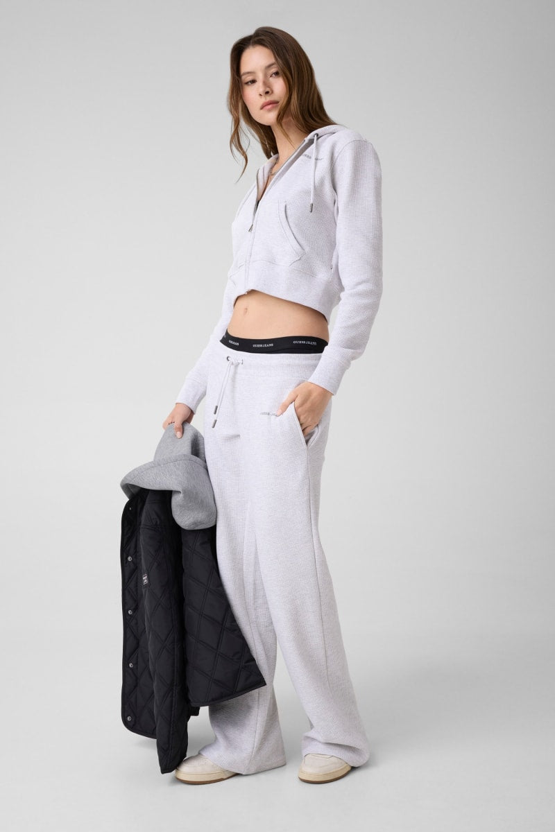 Cotton waffle sweatshirt