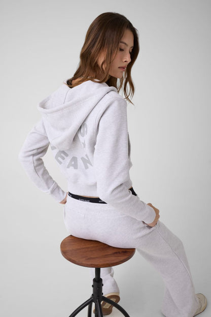 Cotton waffle sweatshirt