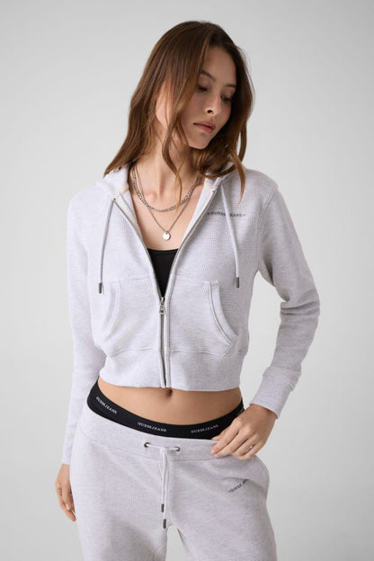 Cotton waffle sweatshirt