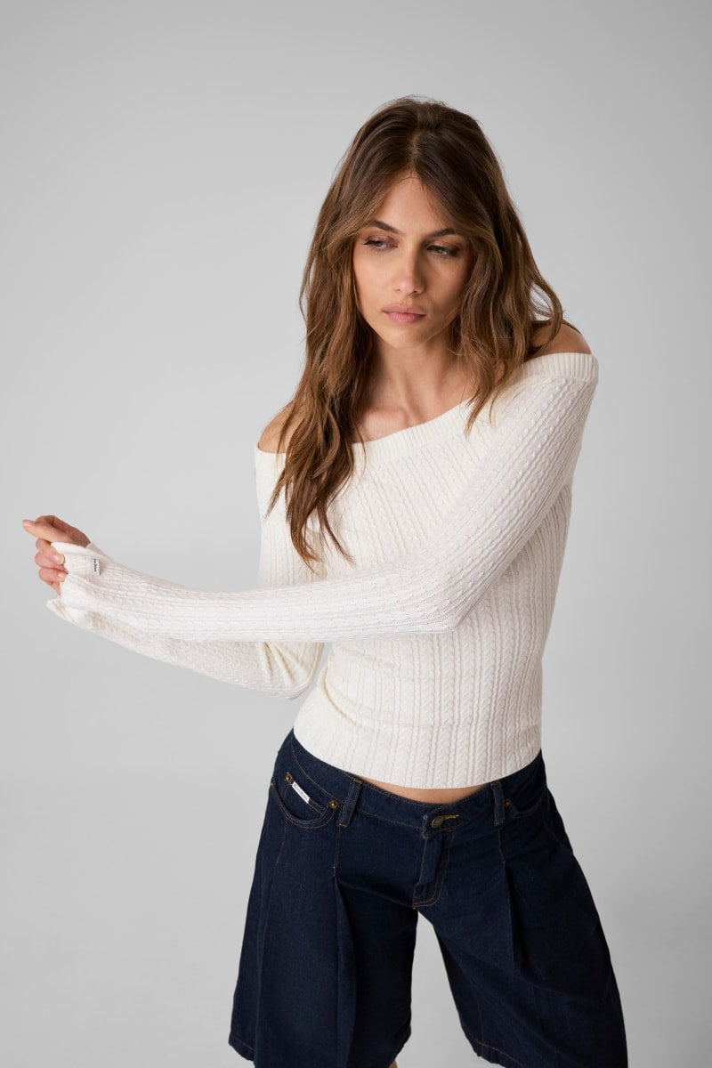 Off-shoulder sweater