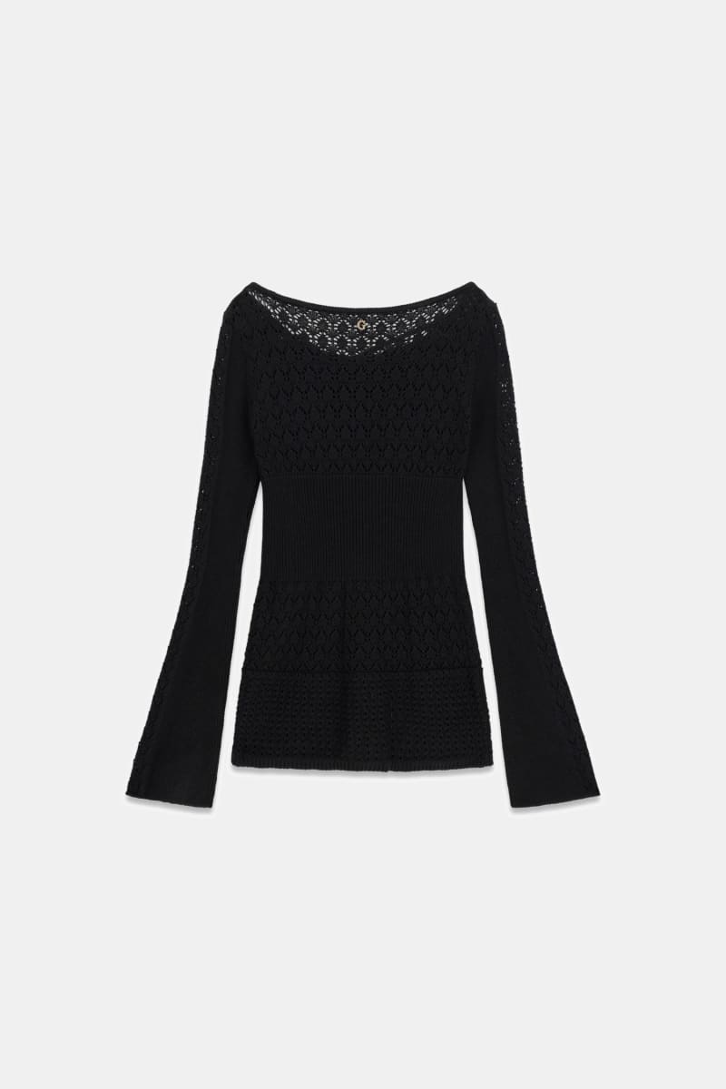 Sweater Top With Bow