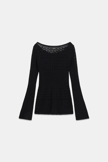 Sweater Top With Bow