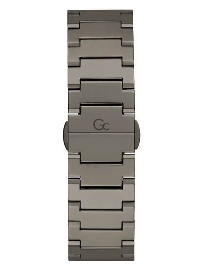 Gc Dark Silver-Tone and Blue Multifunction Watch